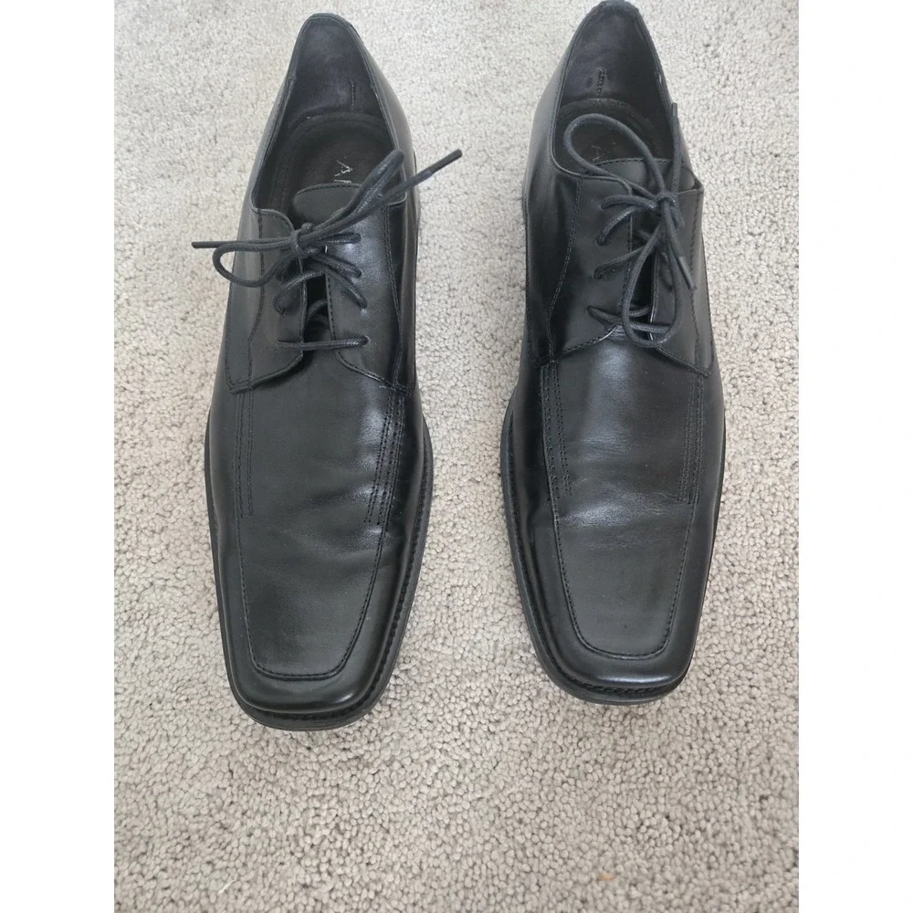 Mens ALDO Lace Up Square Toe Leather Black Oxford Dress Shoe - Size 14